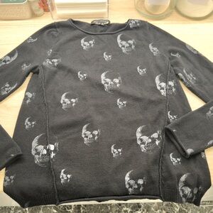 Black fitted Skull Sweater - SKULL CASHMERE XS